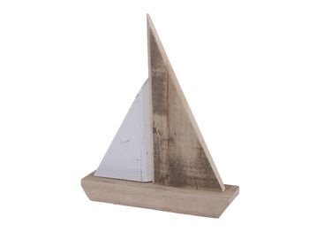 pc. 1 wooden boat natural 20x5x27 cm