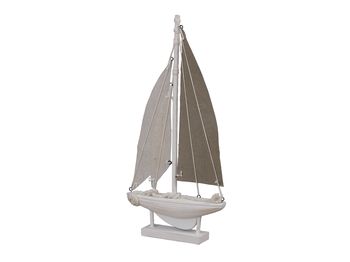 pc. 1 wooden boat natural 17.5x4x35 cm