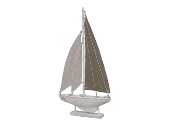 pc. 1 wooden boat natural 24.5x4.5x45 cm