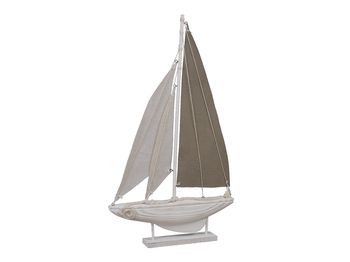 pc. 1 wooden boat natural 32x5.5x55 cm