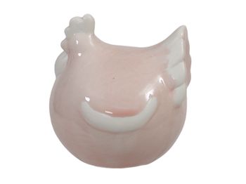 pc. 1 porcelain chicken pink 7x8 cm