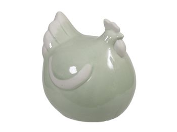 pc. 1 porcelain chicken green 10x10.5 cm