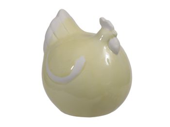 pc. 1 porcelain chicken yellow 10x10.5 cm