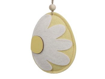 pb. 4 felt eggs/hanging yellow 11 cm