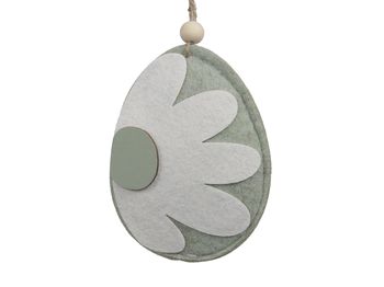 pb. 4 felt eggs/hanging green 11 cm