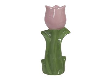 St. 1 Dolomit Tulpe Vase rosa 20,5 cm