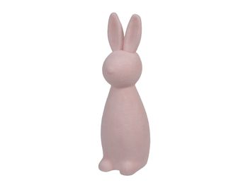 pc. 1 flock rabbit/standing light pink 46 cm