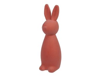 pc. 1 flock rabbit/standing soft orange 31 cm