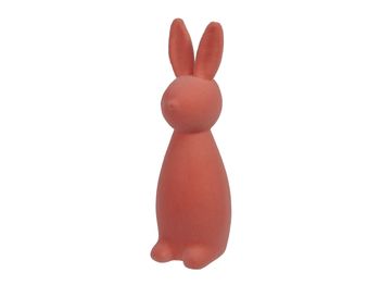 pc. 1 flock rabbit/standing soft orange 46 cm