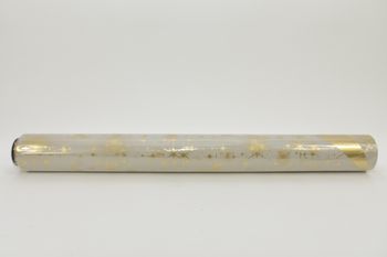 Rol pakpapier ''Star'' grijs/goud 60cm x 40mtr 65gr