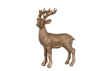 Deer polyresin 14x4.5x21cm Copper