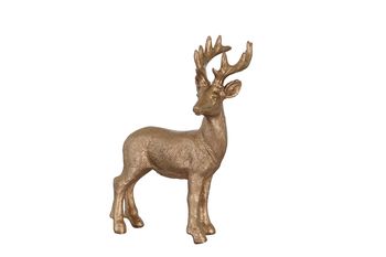 Deer polyresin 11x4x17.5cm Copper