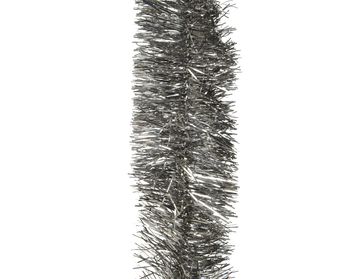Kerstboom guirlande pvc shiny warm grey dia7 L270 cm
