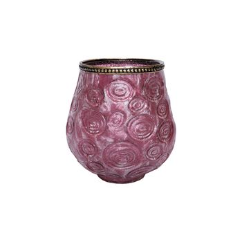 Tealight Holder Kaztal 10cm Purple - Glass