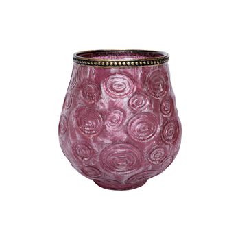 Tealight Holder Kaztal 14cm Purple - Glass