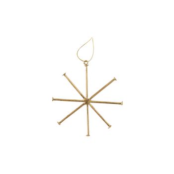 Hanger Snowflake 10x10cm Gold