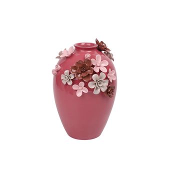 Vase Blume D12 H15cm Rot