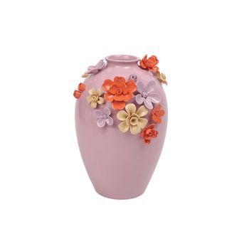 Vase Flower D12 H15cm Light Pink