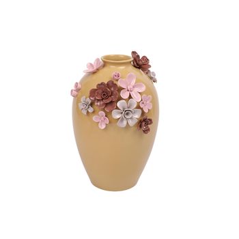 Vase Flower D12 H15cm Brown