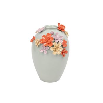 Vase Blume D12 H15cm Hellgrün