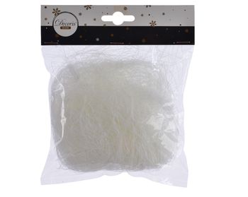 Hair pvc punched tinsel white L5 W15 H17.50cm