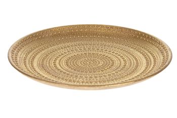 Plate round MDF 29x29x2.5cm Gold