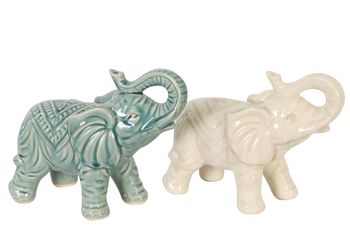 Elefant Keramik 25x10.5x20.5cm 1Stück Gemischt