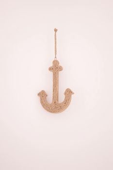 Hanger anchor jute 18x12.5x1.3cm Natural