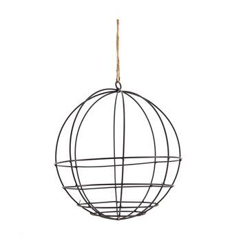 Hanging ball metal Ø28cm Black