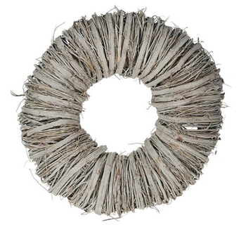 Twig wreath 30x10cm White-wash