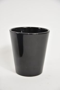 Konische (Orchidee) Vase schwarz glänzend 15cm Serie 441