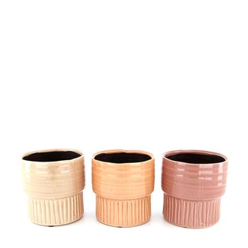 Planter ceramic Ø14x13.5cm Pink mix