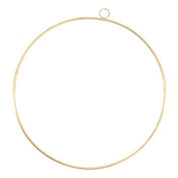 Ring metal Ø59x1cm Gold white-washed
