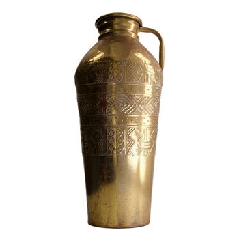 Vase metal Ø20x48cm Gold white-washed