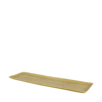 Plate rectangular aluminum 48x15x1.75cm Gold
