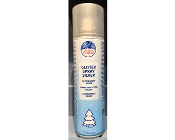 Glitterspray zilver 150ML