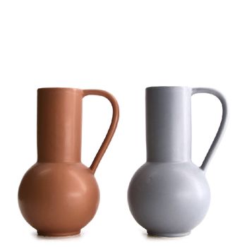 Bottle ceramic 14.2x11.8x20.5cm Grey/Brown Mix