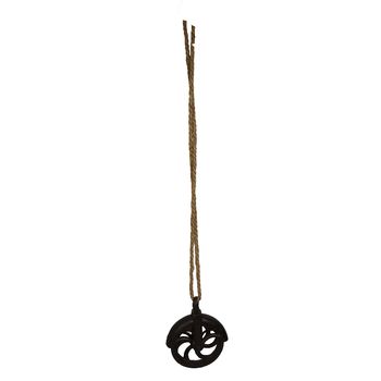 Hanger pulley iron 14x5x17.5cm Brown