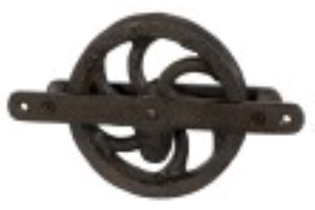 Hanger pulley iron 20x12x3.1cm Brown