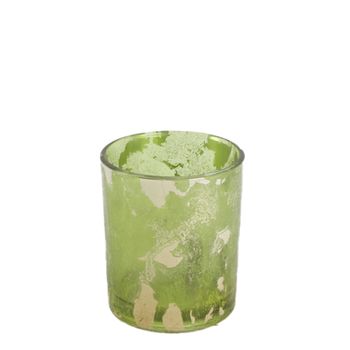 Tealight holder glass Ø7x8cm Green