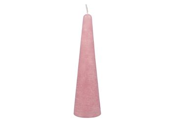 pc. 1 cone candle frosted 14 hrs. Old pink 41x150mm