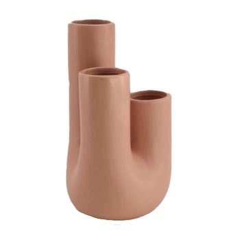 Vase Keramik 11.8x11.6x20.5cm Matt Rosa
