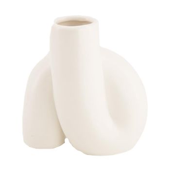 Vase porcelain 10.3x6.5x11.5cm White