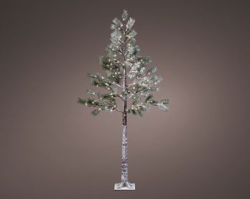 Boom snowy pine op stam groen/warm wit 50x180cm 96LED