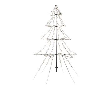 LED light-up cl tw tree out black/warm white 200cm-1200L
