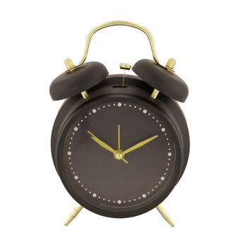 Clock plastic 18x6x11.5cm Black/Gold
