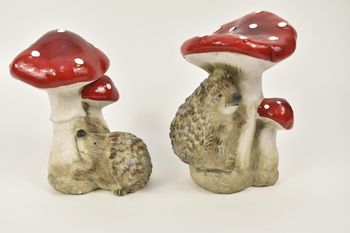 Mushroom terracotta 2 assorted L14.50 W10 H18 cm
