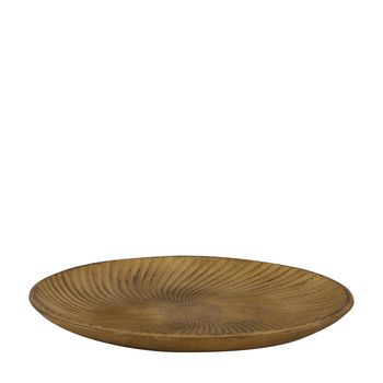 Plate mdf wood 29x29x3cm Gold