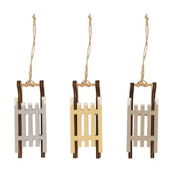 Hanger sleigh plywood 9x3.6x2.2cm mixed