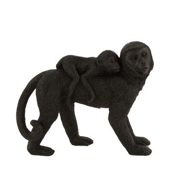 Affe aus Polyresin 24x7.5x20cm Schwarz